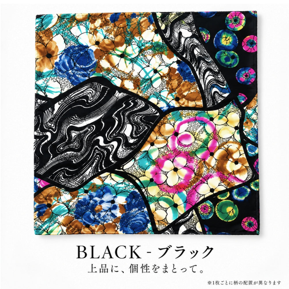胸元にアートを。幾何学柄 ポケットチーフ