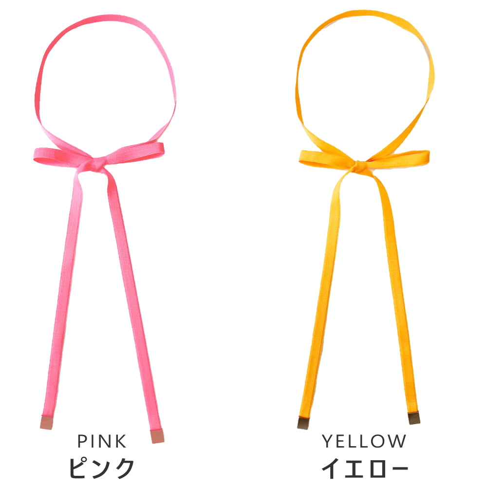 リボンタイ メンズ レディース 綿 コットン ショート 0.9cm幅 無地 細幅 日本製 メール便 dplus arts