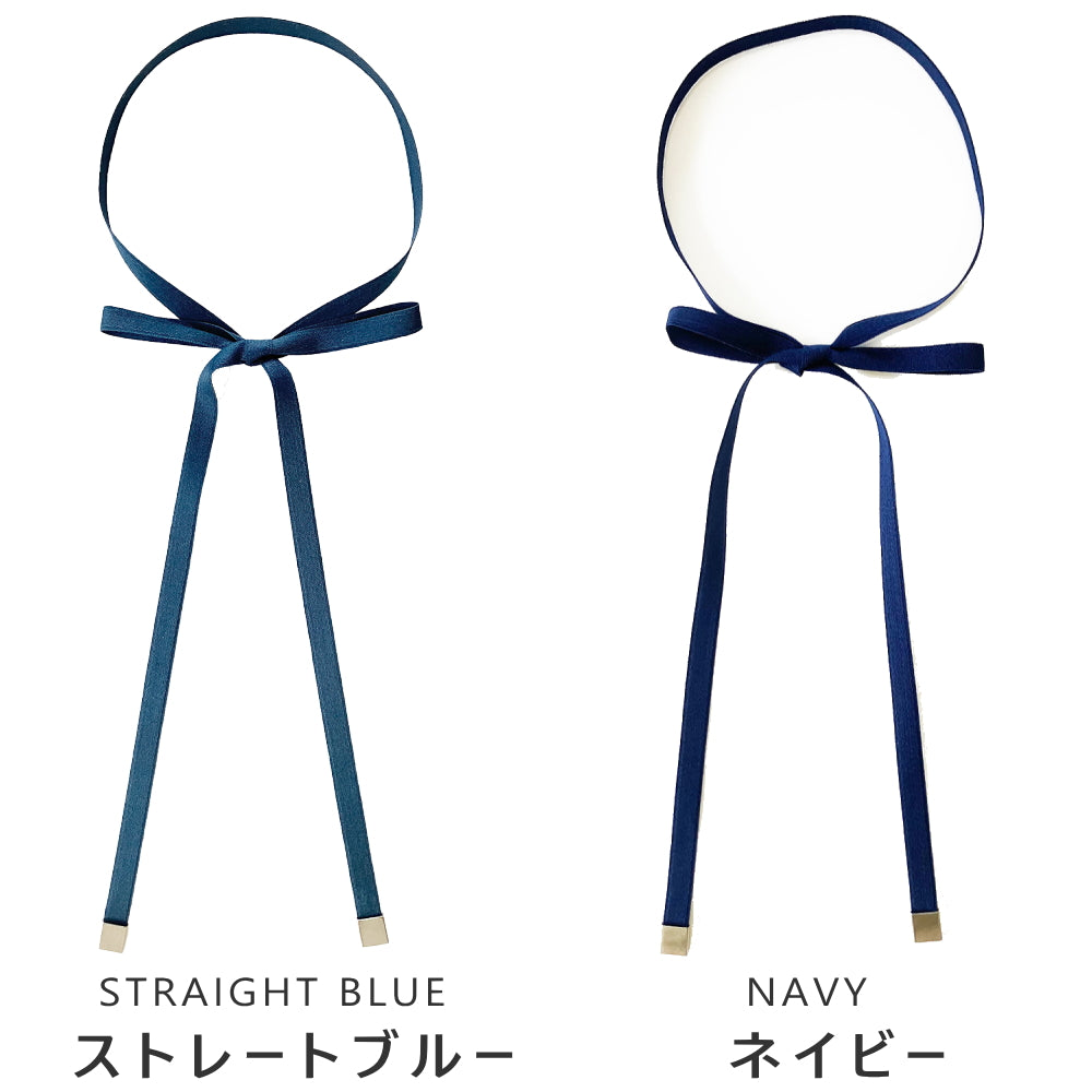 リボンタイ メンズ レディース 綿 コットン ショート 0.9cm幅 無地 細幅 日本製 メール便 dplus arts