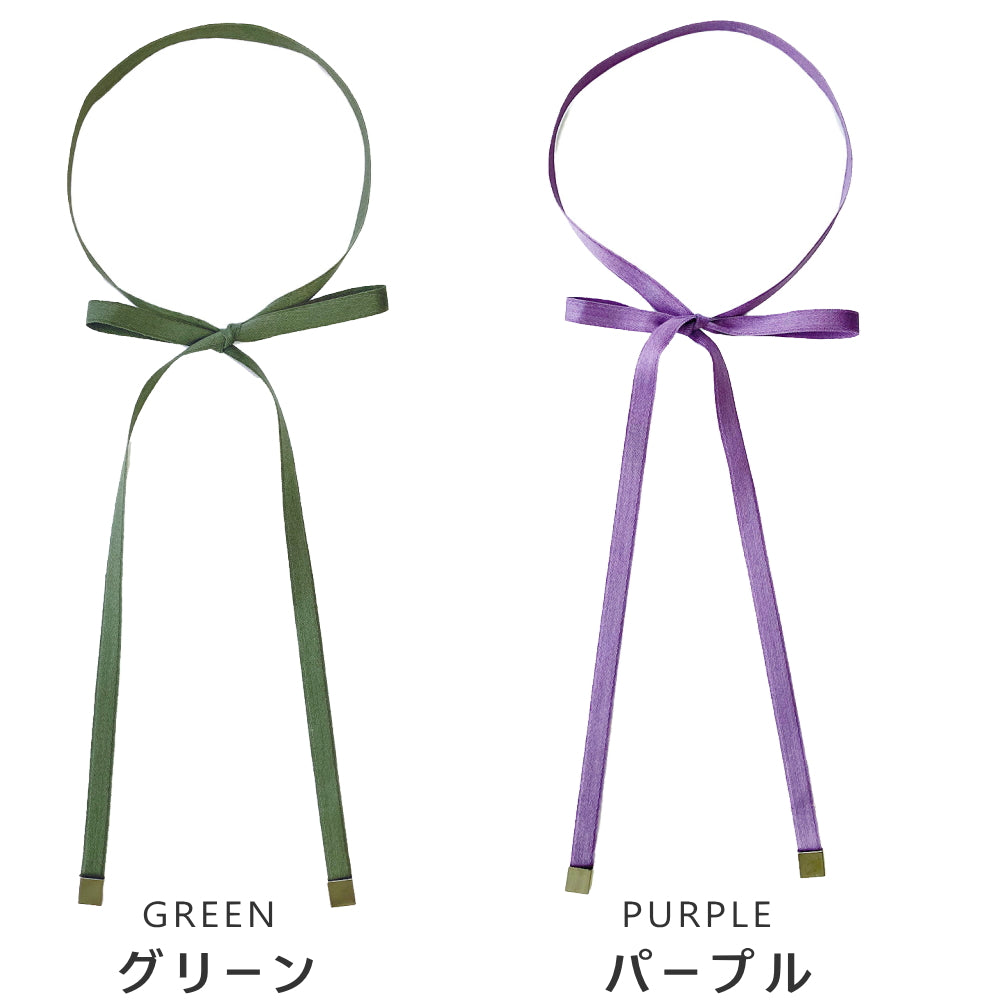 リボンタイ メンズ レディース 綿 コットン ショート 0.9cm幅 無地 細幅 日本製 メール便 dplus arts