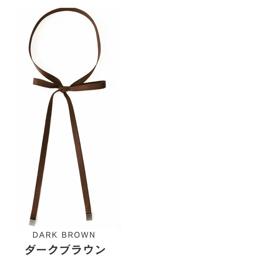リボンタイ メンズ レディース 綿 コットン ショート 0.9cm幅 無地 細幅 日本製 メール便 dplus arts