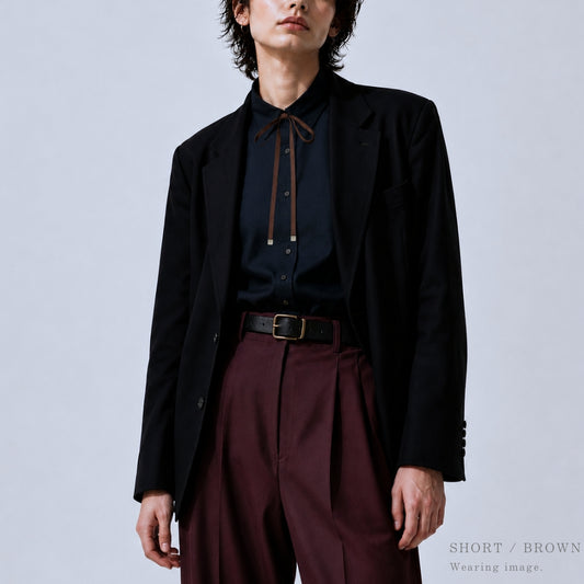 リボンタイ メンズ レディース 綿 コットン ショート 0.9cm幅 無地 細幅 日本製 メール便 dplus arts