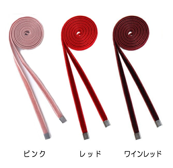 リボンタイ メンズ レディース ベルベット リボン 極細 0.6cm幅 ロング 日本製 ベロア メール便 dplus arts