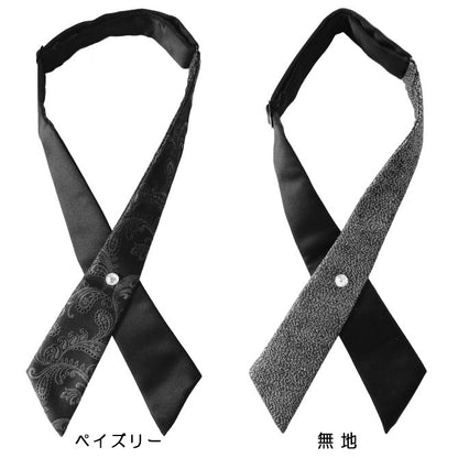 クロスタイ 黒 切替 ラメ シルク メンズ レディース 京都 西陣織 日本製 メール便 送料無料 dplus arts