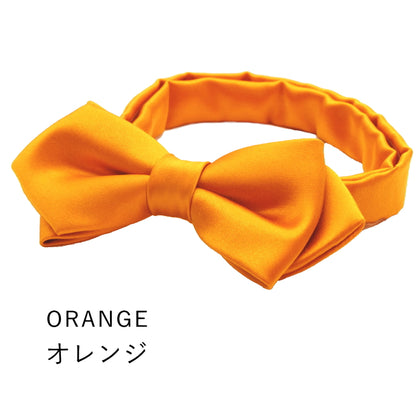 結婚式 蝶ネクタイ 無地 朱子 シルク 日本製 簡易留具 メール便 dplus arts
