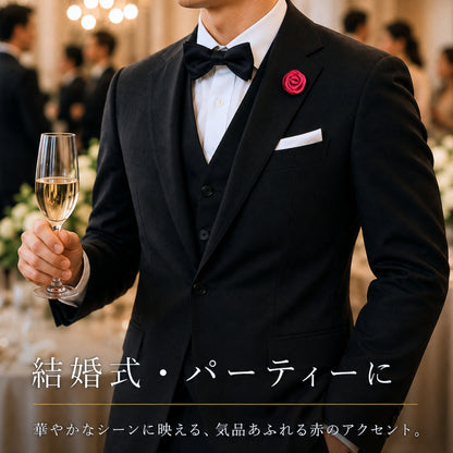 【新発売記念 10%OFF！9/11 am9:59迄】タックピン 花 バラ ローズ ラペルピン ブートニエール シルク 西陣織 フラワーホールアクセサリー 小さいコサージュ 結婚式 メンズ レディース 日本製 メール便 dplus arts