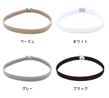 ベロア チョーカー メンズ レディース 細い 両面ベルベット リボン ゴールド金具 0.9cm幅 長さ3サイズ 日本製 メール便 dplus arts
