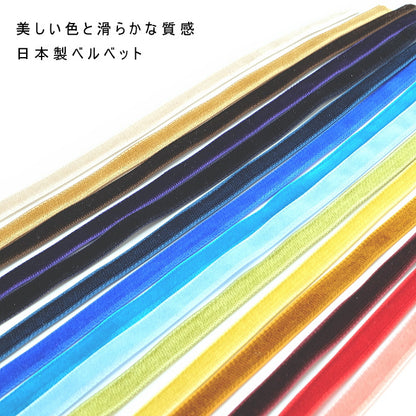 ベロア チョーカー メンズ レディース 細い 両面 ベルベット リボン シルバー金具 0.9cm幅 長さ3サイズ 日本製 メール便 dplus arts