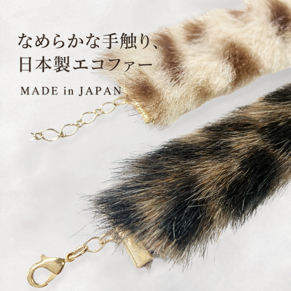 チョーカー ネックレス エコファー フェイクファー 豹 ヒョウ柄 アニマル柄 アクセサリー 秋冬 防寒 シンプル メンズ レディース 日本製 2サイズ メール便 dplus arts