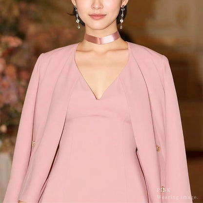 チョーカー ネックレス サテン リボン 無地 2.5cm幅 金具シルバー 日本製 3サイズ メンズ レディース 結婚式 パーティー 衣装 アクセサリー メール便 dplus arts