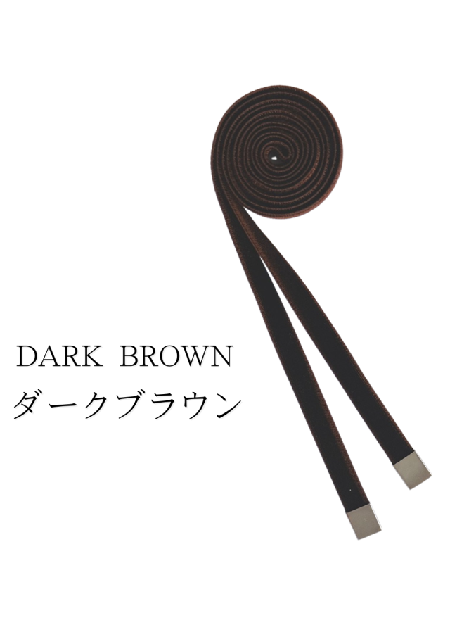 ベルベットリボンタイ 茶 ブラウン