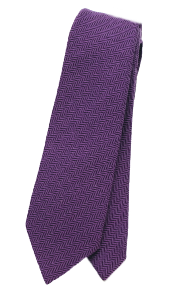 ウール ネクタイ 青